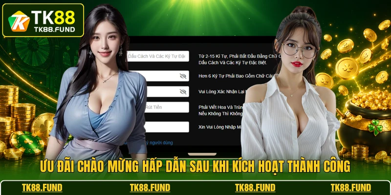 Ưu đãi chào mừng hấp dẫn sau khi kích hoạt thành công